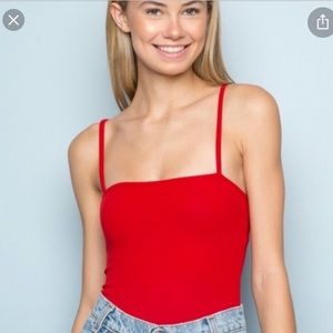 Brandy Melville red bodysuit
